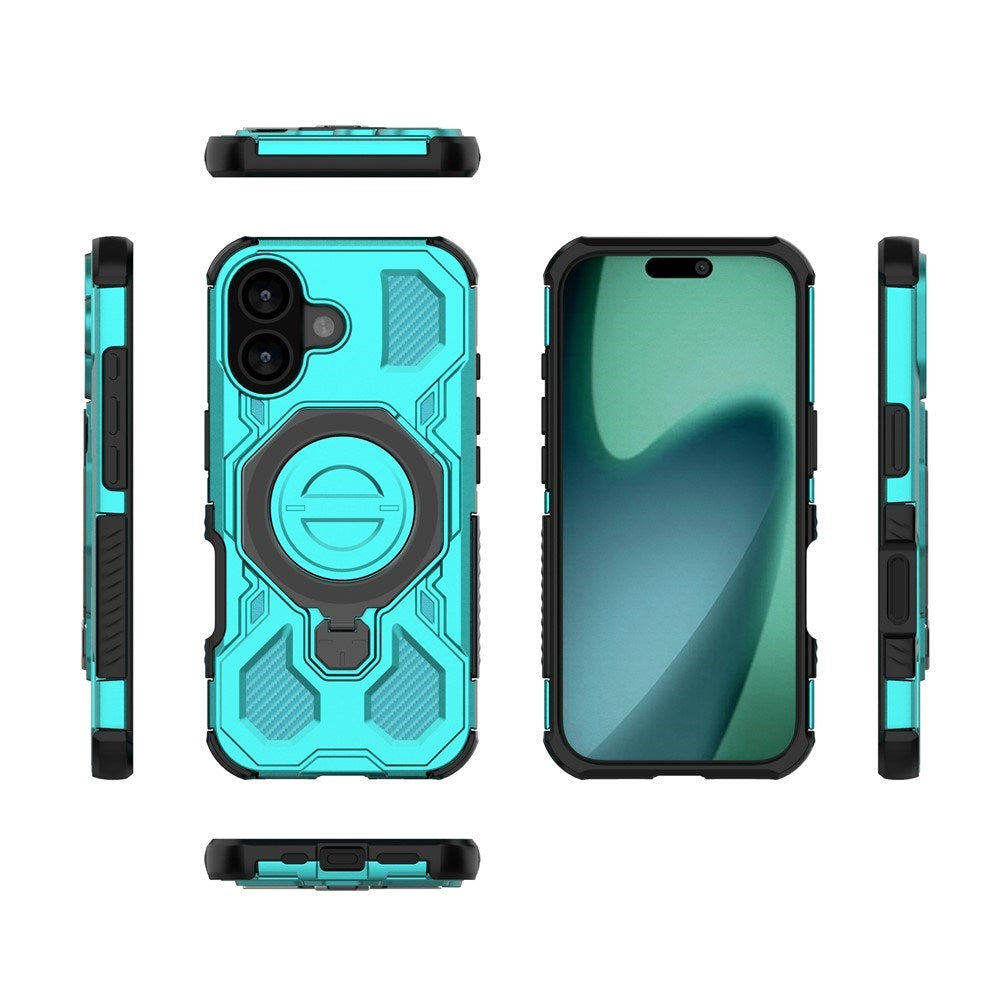 EIDERWOOD iPhone 17 Tough Case with Magnetic Kickstand - MagSafe Compatible - Turquoise