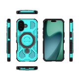 EIDERWOOD iPhone 17 Tough Case with Magnetic Kickstand - MagSafe Compatible - Turquoise