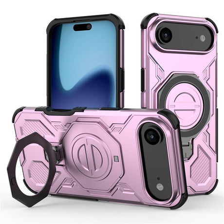 EIDERWOOD iPhone Air Tough Case with Magnetic Kickstand - MagSafe Compatible - Pink