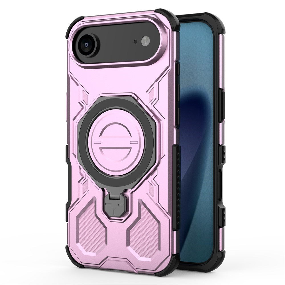 EIDERWOOD iPhone Air Tough Case with Magnetic Kickstand - MagSafe Compatible - Pink