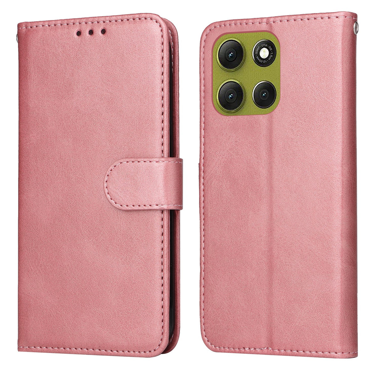EIDERWOOD Motorola Moto G86 / G86 Power Faux Leather Flip Case with Strap - Pink