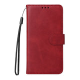 EIDERWOOD Motorola Moto G86 / G86 Power Faux Leather Flip Case with Strap - Red