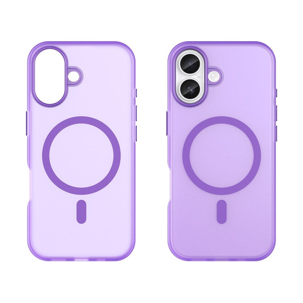 EIDERWOOD iPhone 17 Hybrid Plastic Case - MagSafe Compatible - Matt Transparent / Purple