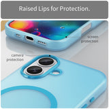 EIDERWOOD iPhone 17 Hybrid Plastic Case - MagSafe Compatible - Matt Transparent / Blue