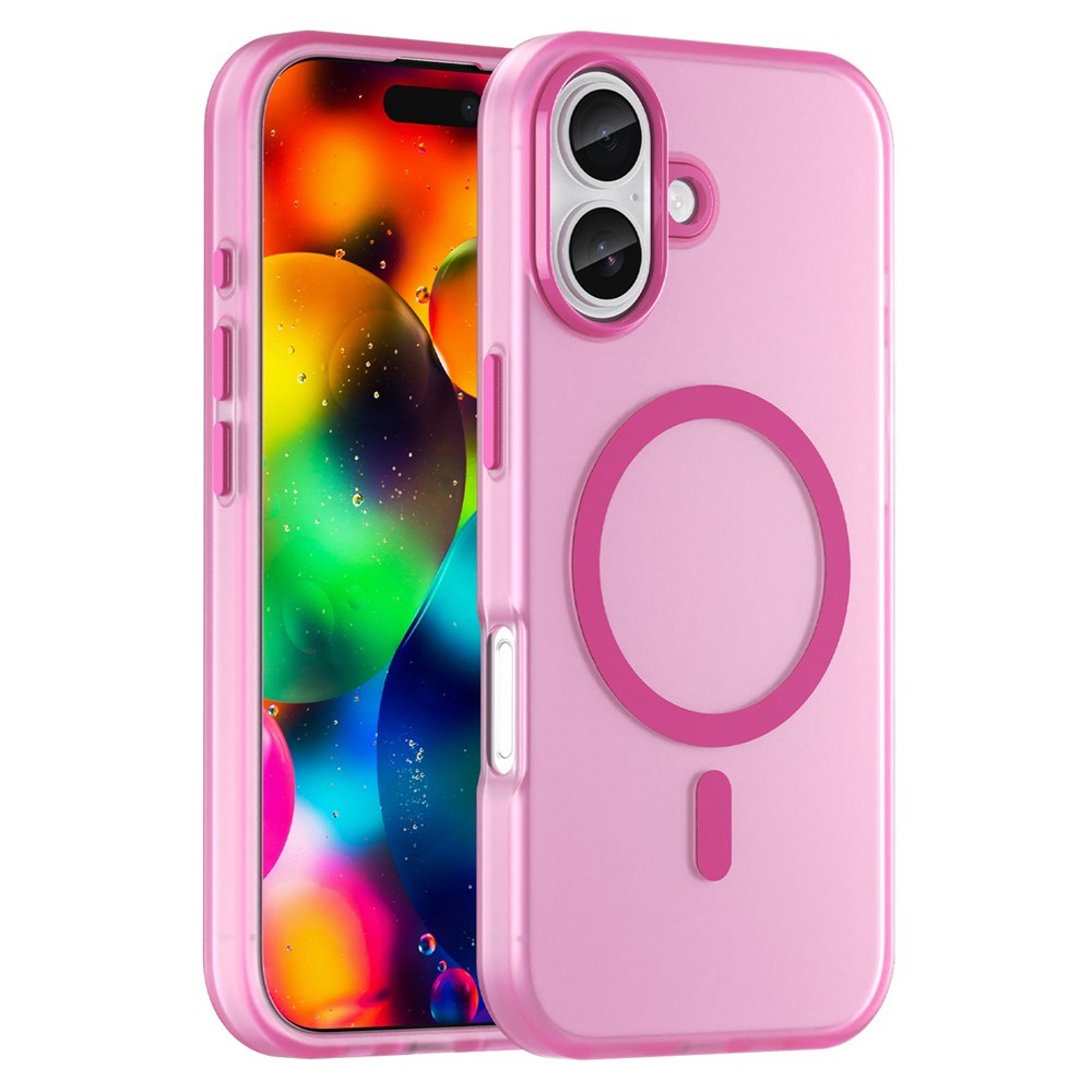 EIDERWOOD iPhone 17 Hybrid Plastic Case - MagSafe Compatible - Matt Transparent / Pink