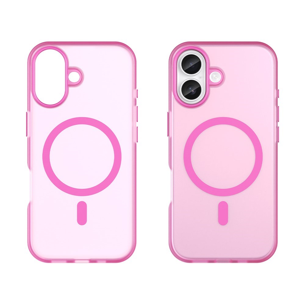EIDERWOOD iPhone 17 Hybrid Plastic Case - MagSafe Compatible - Matt Transparent / Pink
