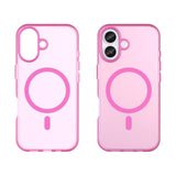 EIDERWOOD iPhone 17 Hybrid Plastic Case - MagSafe Compatible - Matt Transparent / Pink