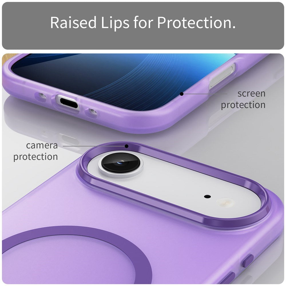 EIDERWOOD iPhone Air Hybrid Plastic Case - MagSafe Compatible - Matt Transparent / Purple