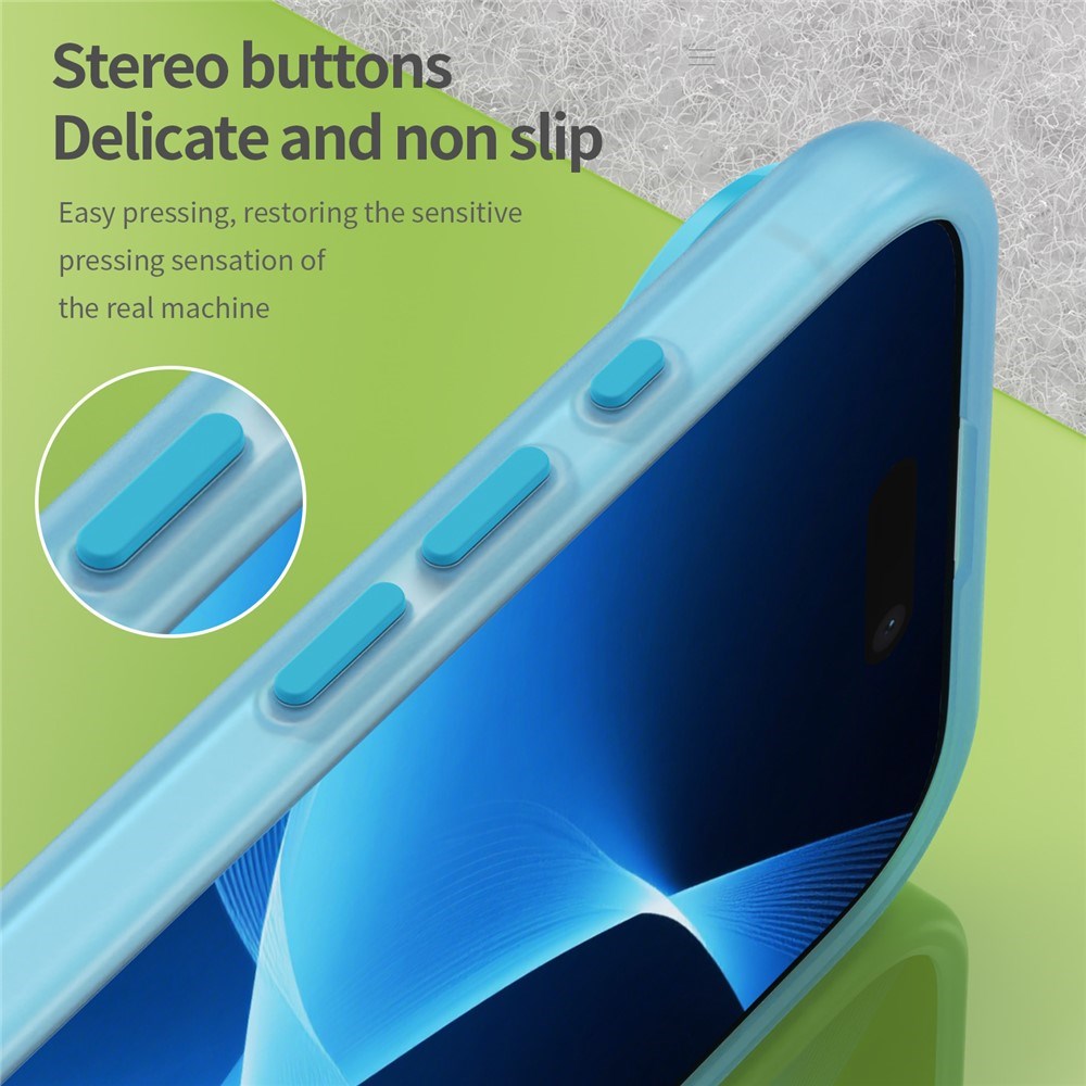 EIDERWOOD iPhone Air Hybrid Plastic Case - MagSafe Compatible - Matt Transparent / Blue