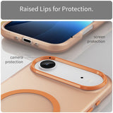 EIDERWOOD iPhone Air Hybrid Plastic Case - MagSafe Compatible - Matt Transparent / Orange