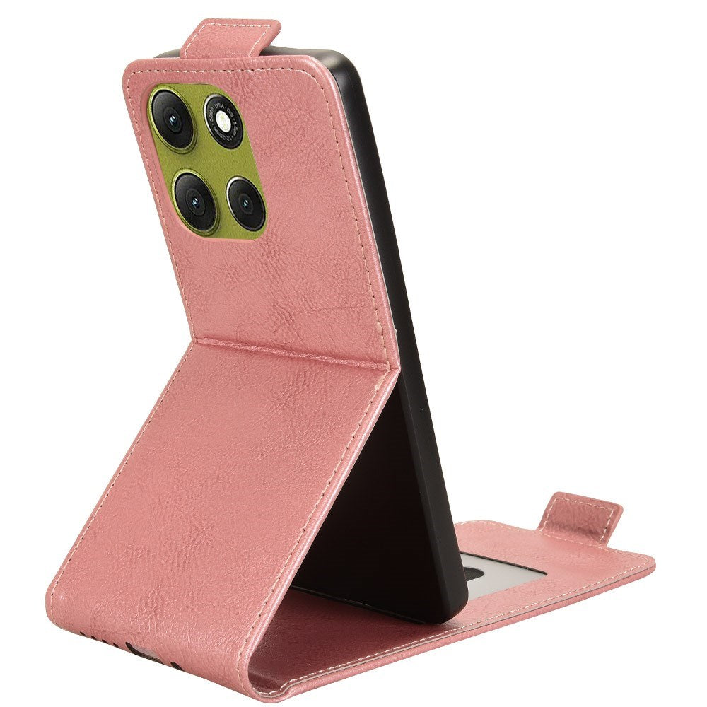 EIDERWOOD Motorola Moto G86 Power Vertical Faux Leather Flip Case with Card Holder & Stand Function - Rose Gold