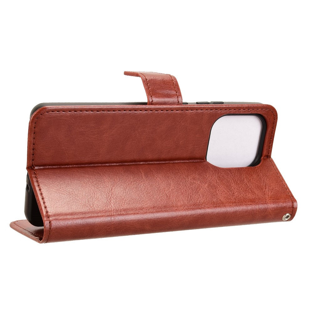 EIDERWOOD Motorola Moto G86 Power Faux Leather Flip Case with Card Holder & Stand Function - Brown