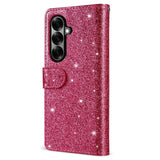 EIDERWOOD Samsung Galaxy Z Fold7 Glitter Flip Case with Wallet & Strap - Pink