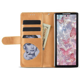 EIDERWOOD Samsung Galaxy Z Fold7 Glitter Flip Case with Wallet & Strap - Gold