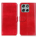 EIDERWOOD Motorola Moto G56 Faux Leather Flip Case with Cardholder & Stand Function - Red