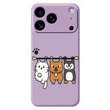 iPhone 17 Pro Flexible Plastic Case with Animal Pattern - Purple