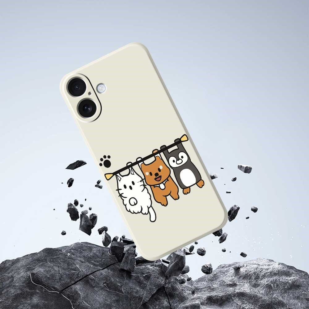 iPhone 17 Flexible Plastic Case with Animal Pattern - Green