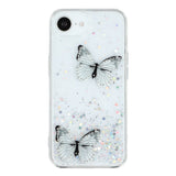 EIDERWOOD iPhone 16e Flexible Plastic Case with Butterflies - Transparent