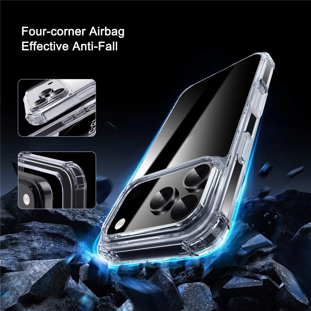 IPAKY iPhone 17 Pro Max Hybrid Case with Reinforced Corners - Transparent