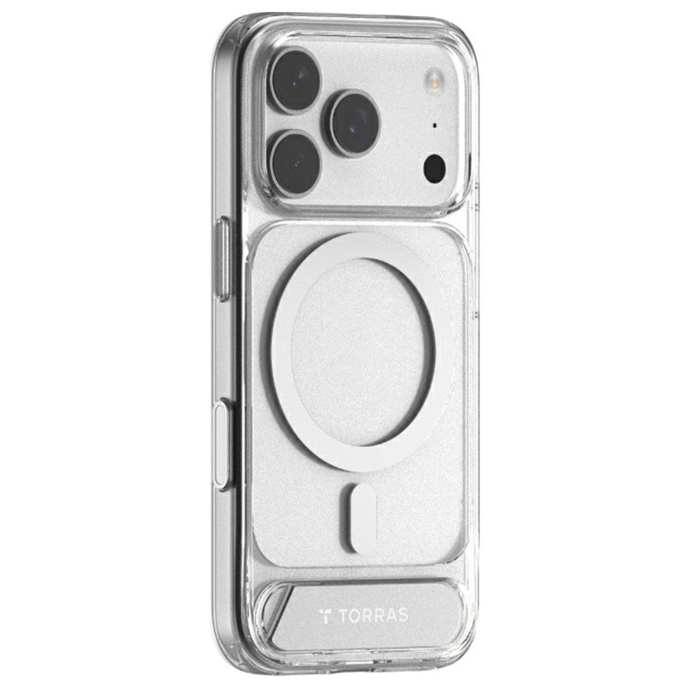 TORRAS iPhone 17 Pro Max Pstand Hybrid Case with Kickstand - MagSafe Compatible - Transparent