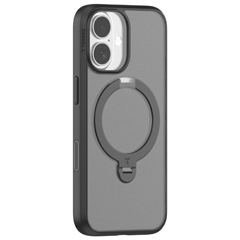 TORRAS iPhone 17 Ostand Spin Hybrid Case with Rotating Kickstand - MagSafe Compatible - Black