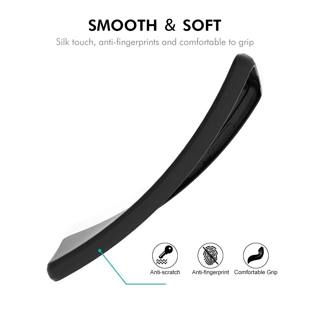 ENKAY Motorola Edge 60 Pro Silicone Case - Black