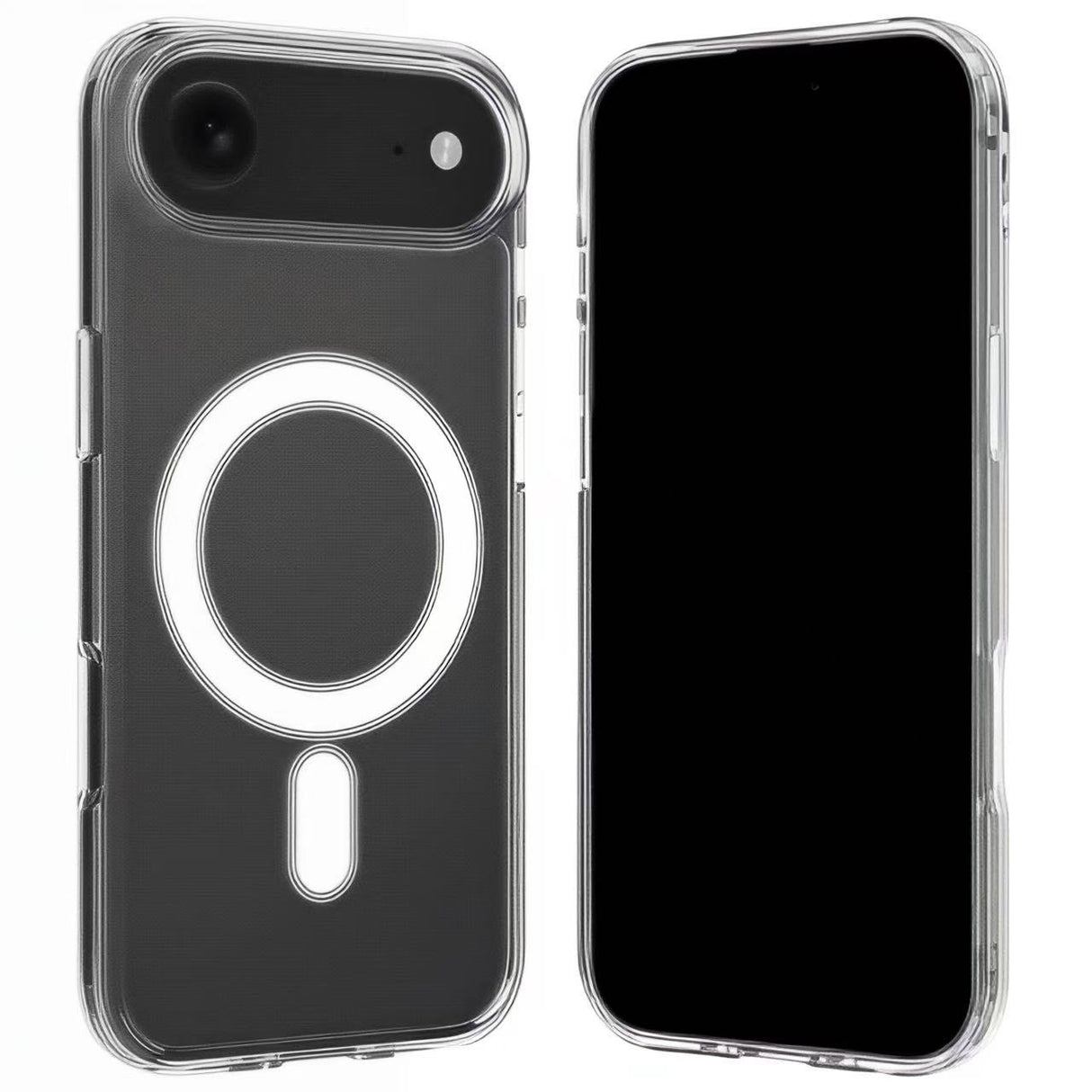 iPhone Air Hybrid Case incl. 2 x Screen Protector - MagSafe Compatible - Transparent / White