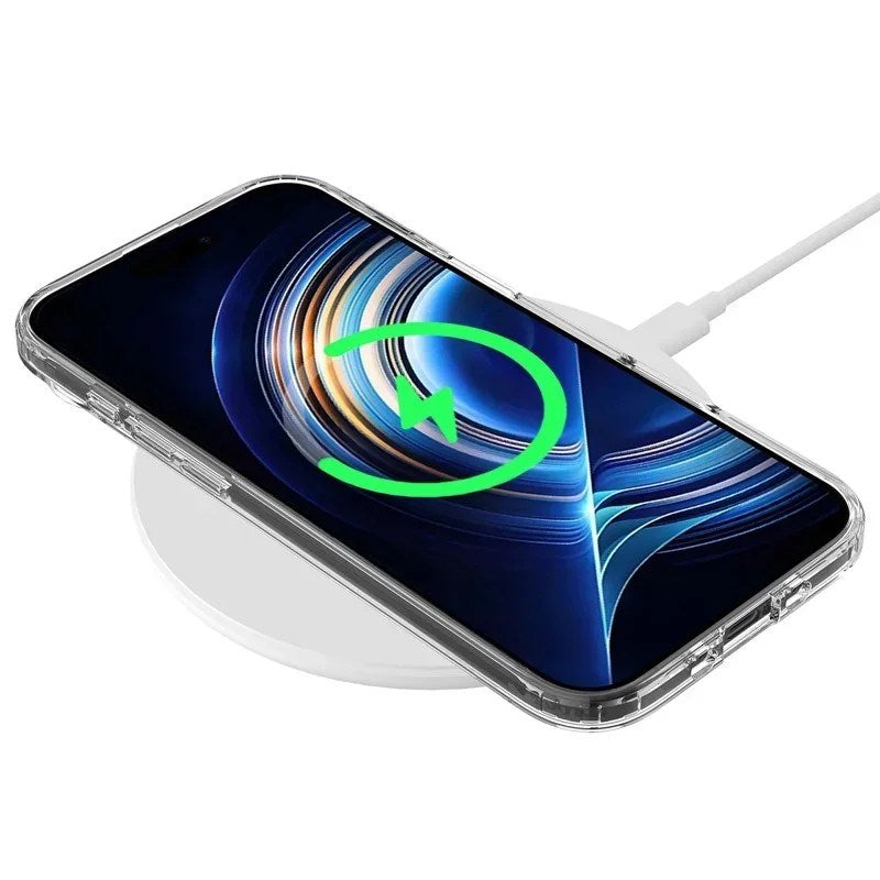 iPhone Air Hybrid Case incl. 2 x Screen Protector - MagSafe Compatible - Transparent / White