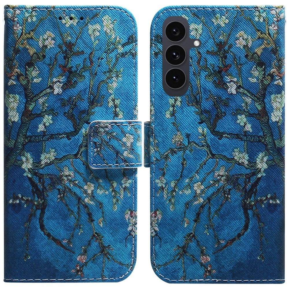 EIDERWOOD Samsung Galaxy S25 FE Faux Leather Flip Case with Design - Flowers