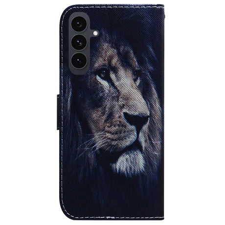 EIDERWOOD Samsung Galaxy S25 FE Faux Leather Flip Case with Design - Lion