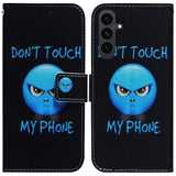 EIDERWOOD Samsung Galaxy S25 FE Faux Leather Flip Case with Design - Don't Touch My Phone