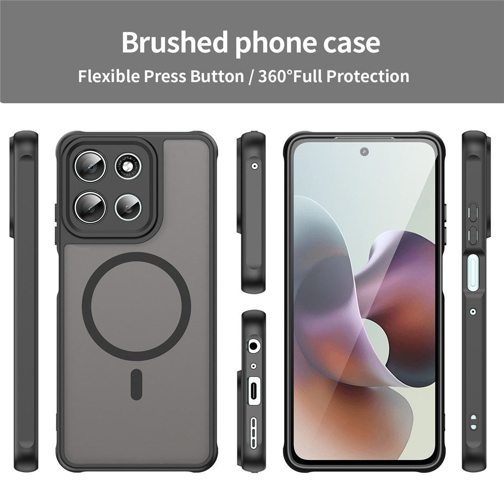 EIDERWOOD Motorola Moto G56 Hybrid Plastic Case - MagSafe Compatible - Black