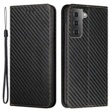 Samsung Galaxy S23 Carbon Flip Cover w. Wallet & Kickstand - Black