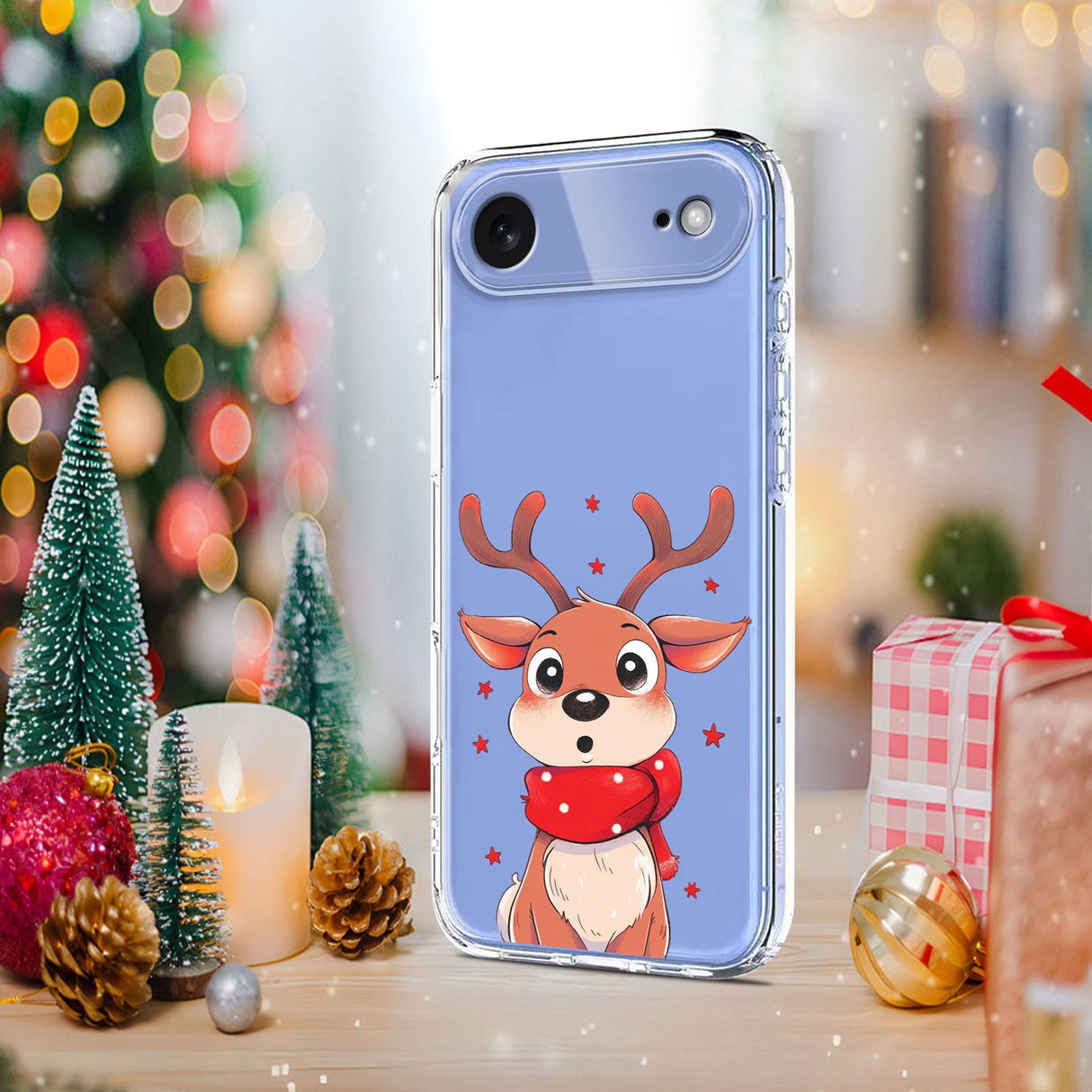 EIDERWOOD iPhone Air Flexible Plastic Christmas Case with Motif - Transparent / Reindeer