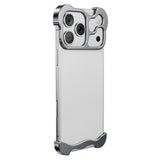iPhone 17 Pro Max Two-Piece Metal Bumper Case - Grey