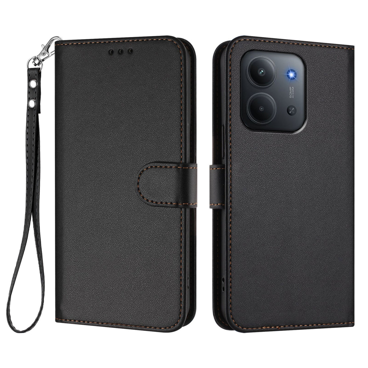 Xiaomi Redmi 15C (5G) / (4G) EIDERWOOD Flip Case with Card Holder & Stand Function - Black