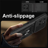 EIDERWOOD Motorola Moto G56 Hybrid Craftsman Case with Kickstand & Cam Slider - Black