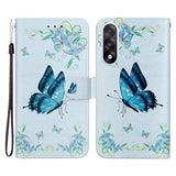 EIDERWOOD OnePlus Nord 5 Faux Leather Flip Case with Card Holder & Strap - Blue Butterfly