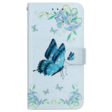 EIDERWOOD OnePlus Nord 5 Faux Leather Flip Case with Card Holder & Strap - Blue Butterfly