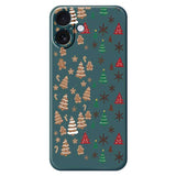 EIDERWOOD iPhone 17 Christmas Case - Flexible Plastic - Gingerbread Men and Christmas Trees / Green