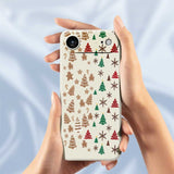EIDERWOOD iPhone Air Christmas Case - Flexible Plastic - Gingerbread Men and Christmas Trees / Beige