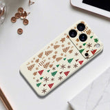 EIDERWOOD iPhone 17 Pro Christmas Case - Flexible Plastic - Gingerbread Men and Christmas Trees / Green