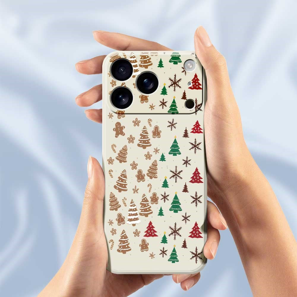 EIDERWOOD iPhone 17 Pro Christmas Case - Flexible Plastic - Gingerbread Men and Christmas Trees / Black