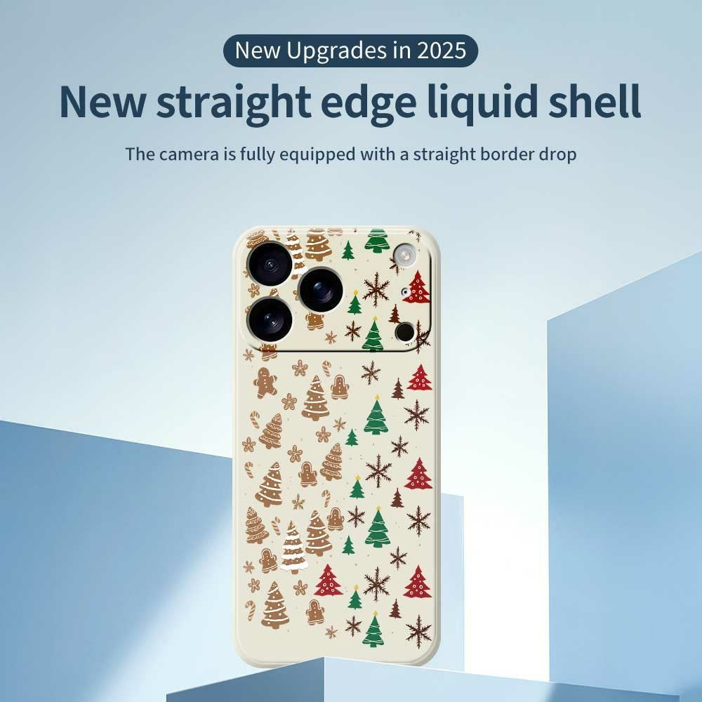 EIDERWOOD iPhone 17 Pro Max Christmas Case - Flexible Plastic - Gingerbread Men and Christmas Trees / Beige