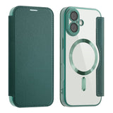 EIDERWOOD iPhone 17 Flip Case with Transparent Back - MagSafe Compatible - Green