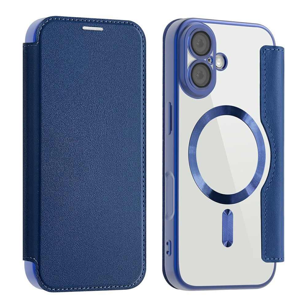 EIDERWOOD iPhone 17 Flip Case with Transparent Back - MagSafe Compatible - Dark Blue