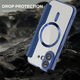 EIDERWOOD iPhone 17 Flip Case with Transparent Back - MagSafe Compatible - Dark Blue