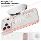 EIDERWOOD iPhone 17 Pro Flip Case with Transparent Back - MagSafe Compatible - Pink
