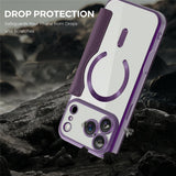 EIDERWOOD iPhone 17 Pro Flip Case with Transparent Back - MagSafe Compatible - Purple