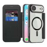 EIDERWOOD iPhone Air Flip Case with Transparent Back - MagSafe Compatible - Black